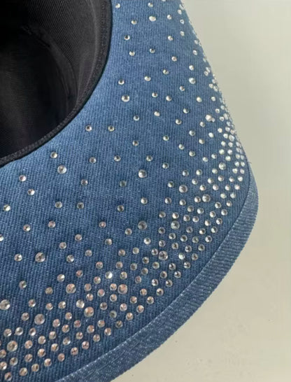 Blue Denim Cowboy Hat w/ Rhinestones