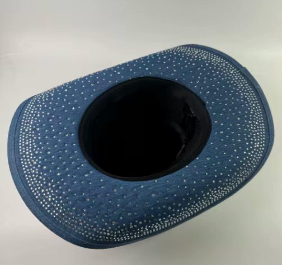 Blue Denim Cowboy Hat w/ Rhinestones
