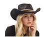 Black Rustic Cowboy Hat with Beaded Band
