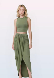  Green 2 Pc Skirt Set