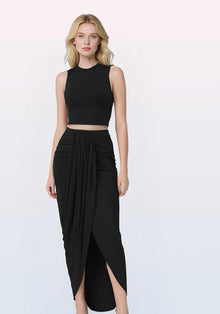  Black 2 Pc Skirt Set