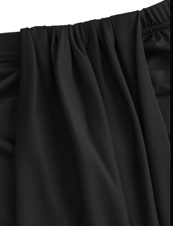 Black 2 Pc Skirt Set