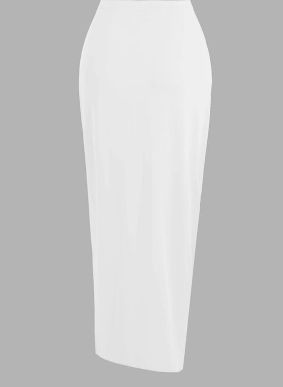 White 2 Pc Skirt Set